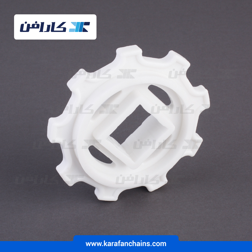 چرخ زنجیر گام 2 اینچ 9 دندانه، قطر 145 میلیمتر با سوراخ 40x40 میلیمتر و ضخامت 12 میلیمتر