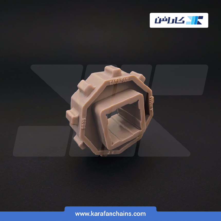 چرخ زنجیر گام 1 اینچ 9 دندانه، قطر 73 میلیمتر با سوراخ 25x25 میلیمتر و ضخامت دنده 12 میلیمتر