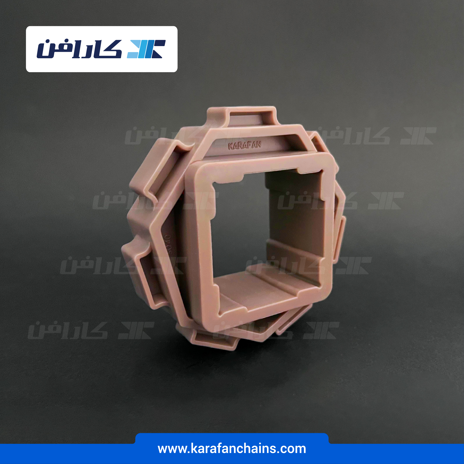 چرخ زنجیر گام 1.5 اینچ . 7دندانه . قطر 88 میلیمتر با سوراخ 40X40 و ضخامت دنده 12 میلیمتر در کارافن