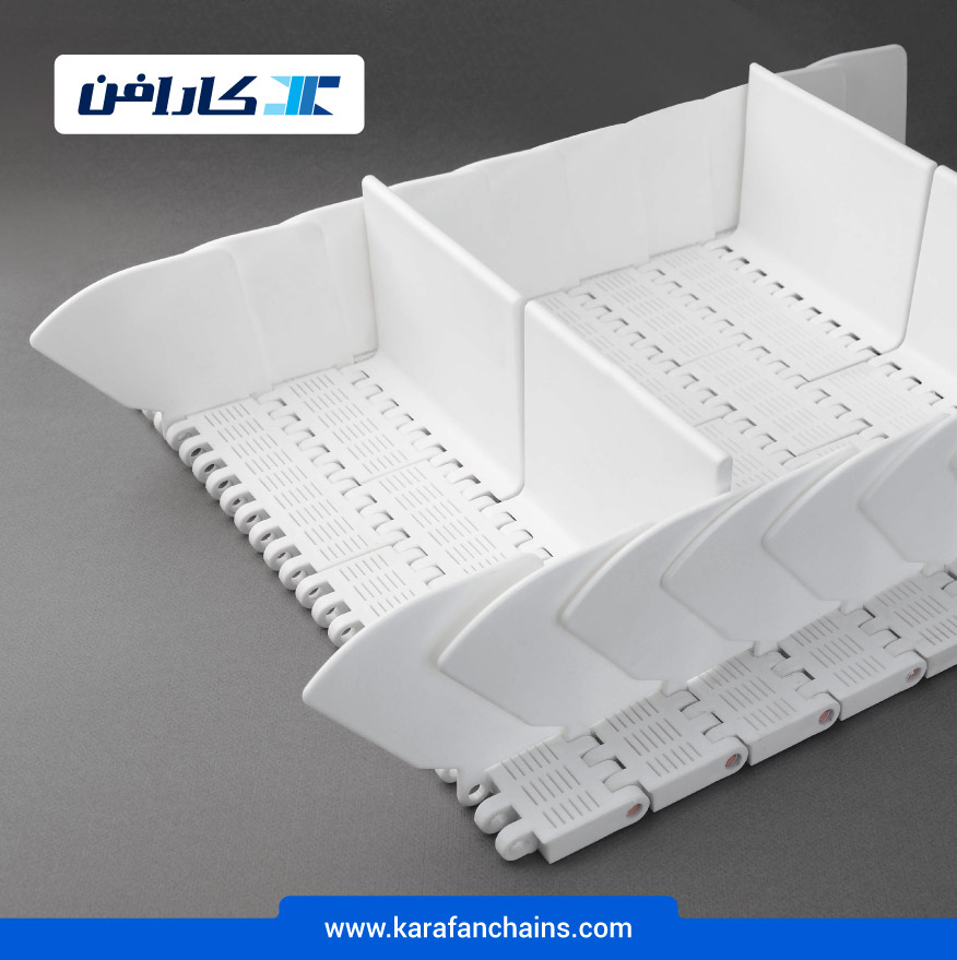تسمه مدولار حرکت مستقیم گام 2 اینچ با دیواره و تیغه بالابرنده و گذر 10%