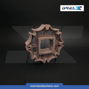 چرخ زنجیر گام 2 اینچ 8دندانه، قطر 142 میلیمتر با سوراخ 40×40 میلیمتر و ضخامت دنده 30 میلیمتر(تیپV) در کارافن