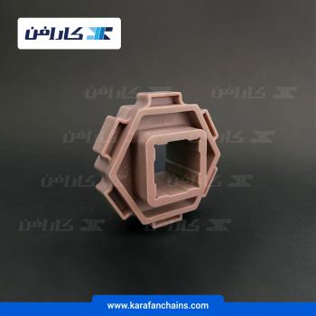 چرخ زنجیر گام 1.5 اینچ . 6دندانه . قطر 76 میلیمتر با سوراخ 25X25 و ضخامت دنده 12 میلیمتر در کارافن