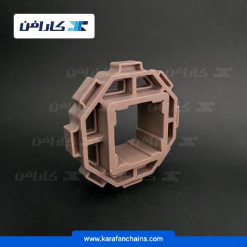چرخ زنجیر گام 1.5 اینچ . 8دندانه . قطر 100 میلیمتر با سوراخ 40X40 و ضخامت دنده 12 میلیمتر در کارافن