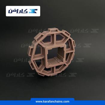 چرخ زنجیر گام 1.5 اینچ . 10دندانه . قطر 123 میلیمتر با سوراخ 40X40 و ضخامت دنده 12 میلیمتر در کارافن